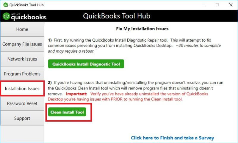 Clean Installation of Quickbooks